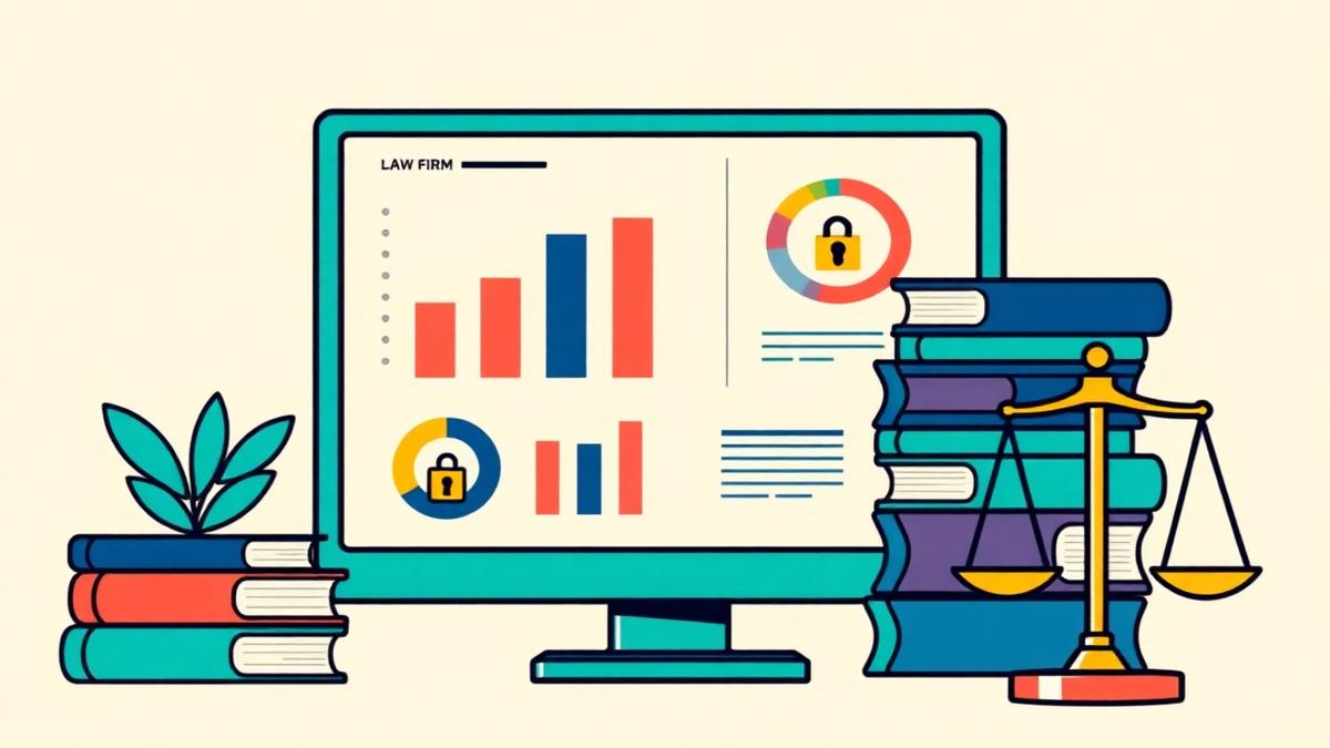 Law firm dashboard showing matter profitability, utilisation and lock-up metrics — legal business intelligence for law firms