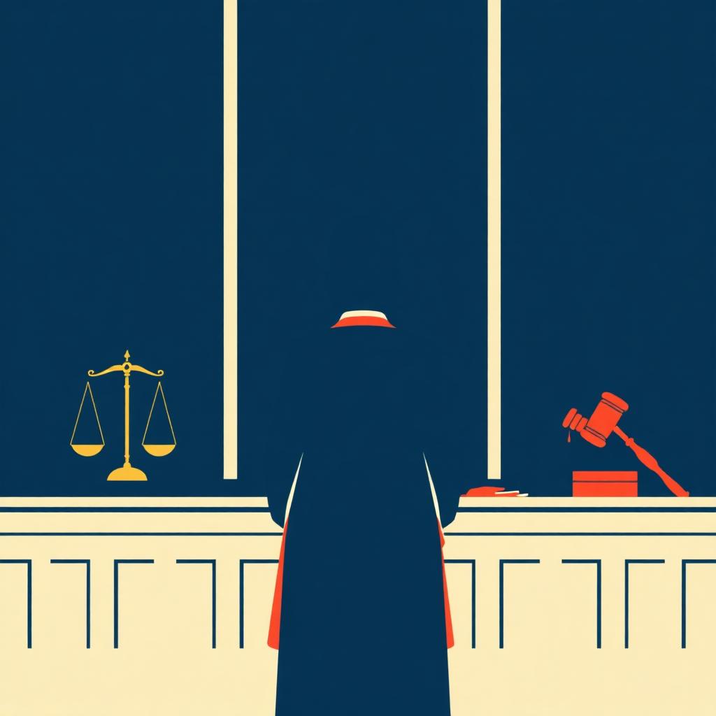 Woman barrister in court robes with scales of justice, illustrating criminal legal aid fees and women barristers debate