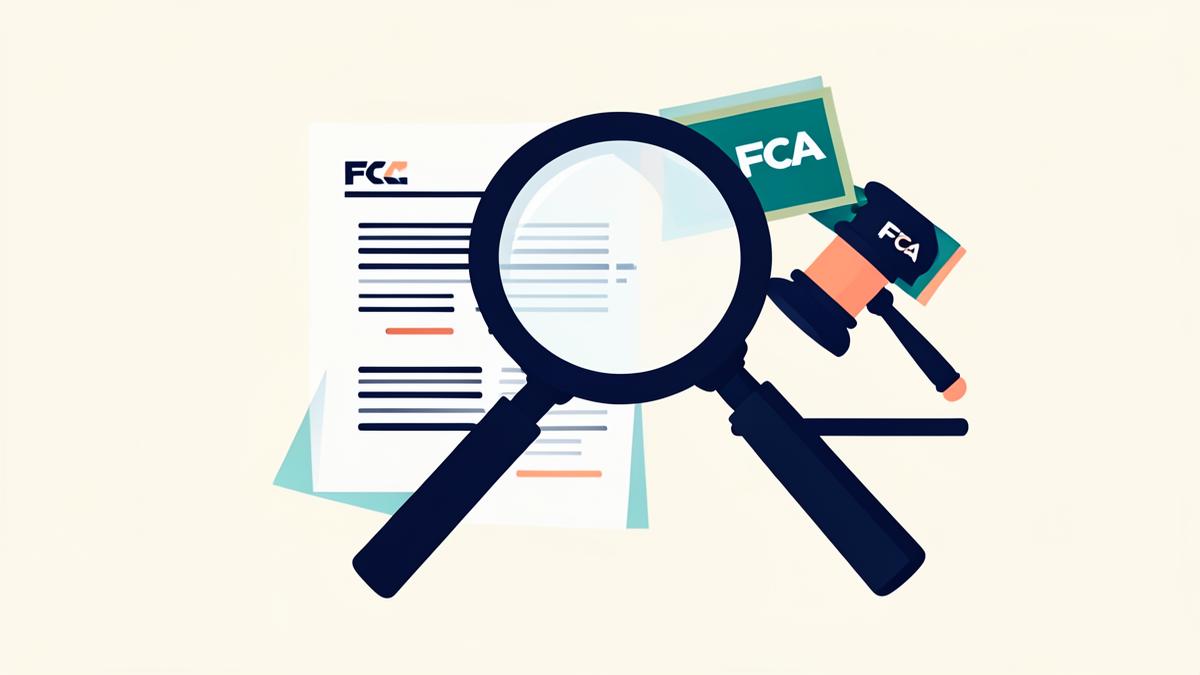 Magnifying glass examining legal documents representing FCA AML supervision of lawyers, risk assessment and anti-money laundering compliance