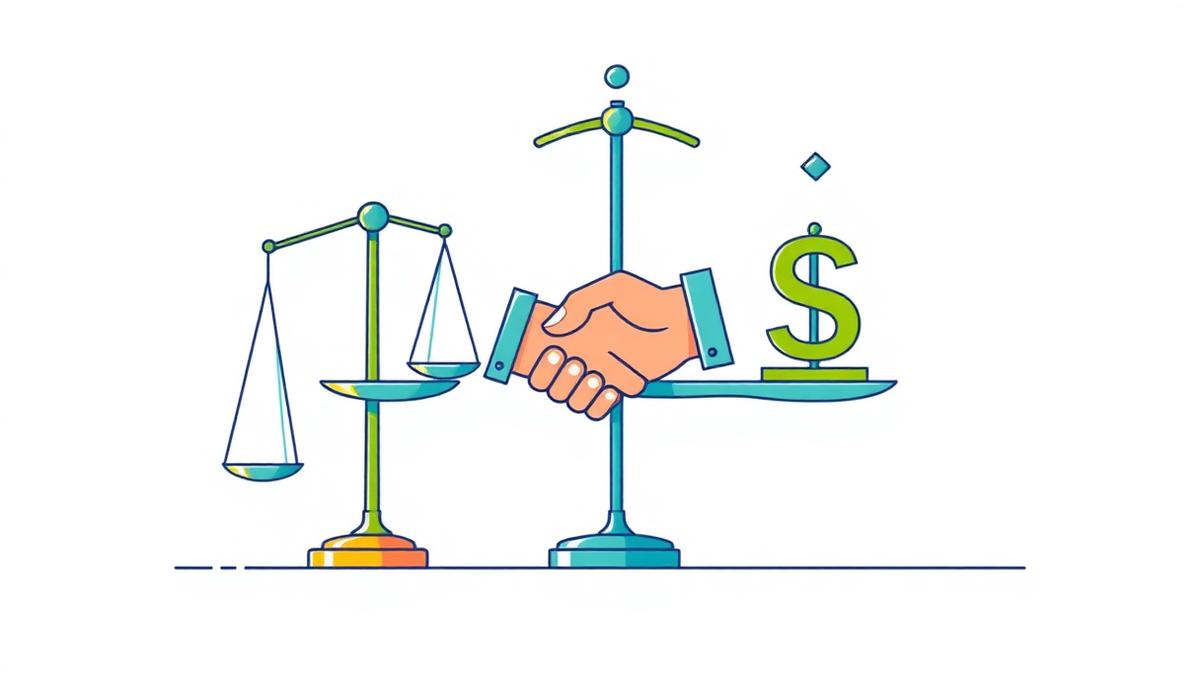 Scales of justice balancing legal and financial regulation symbols, representing Passmore & Oliver Partners expansion into financial services regulation