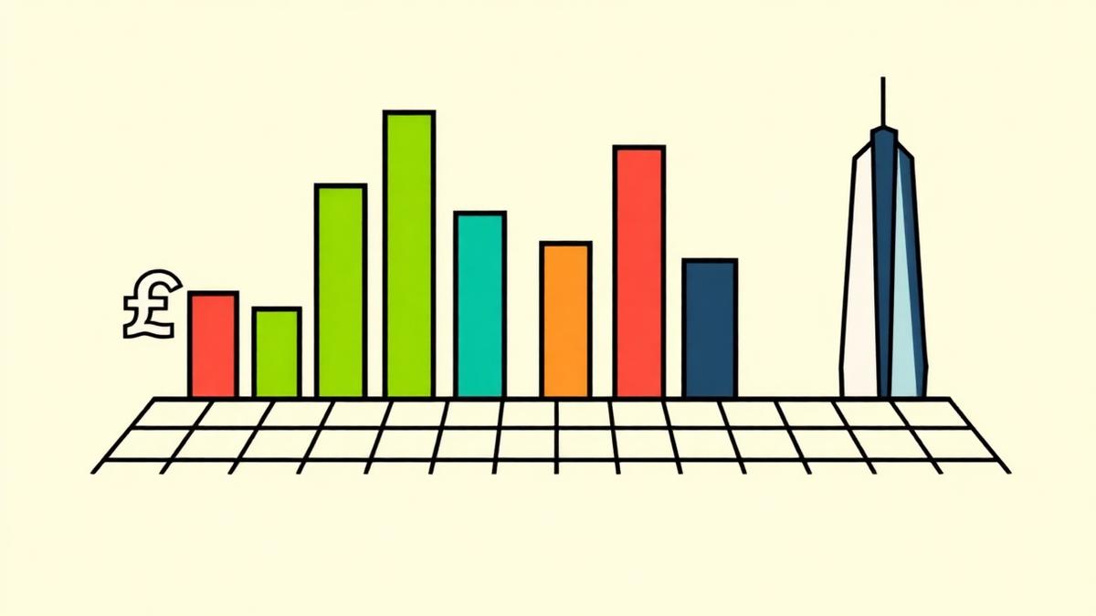 Rising bar chart illustration representing top-50 UK law firm financial results and revenue growth in 2026